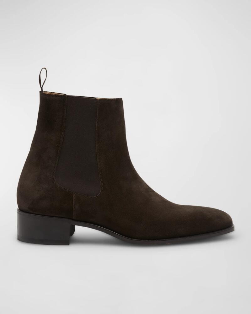 TOM FORD Men's Alec Suede Ankle Chelsea Boots Cover