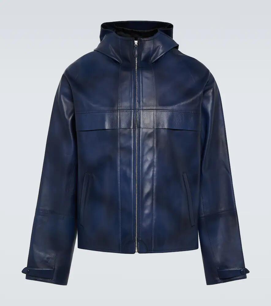 Berluti Hooded leather jacket Cover