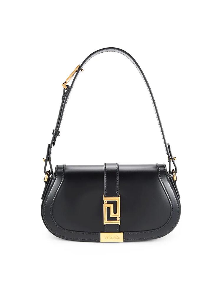 Versace Women's Mini Logo Leather Top Handle Bag - Black Cover