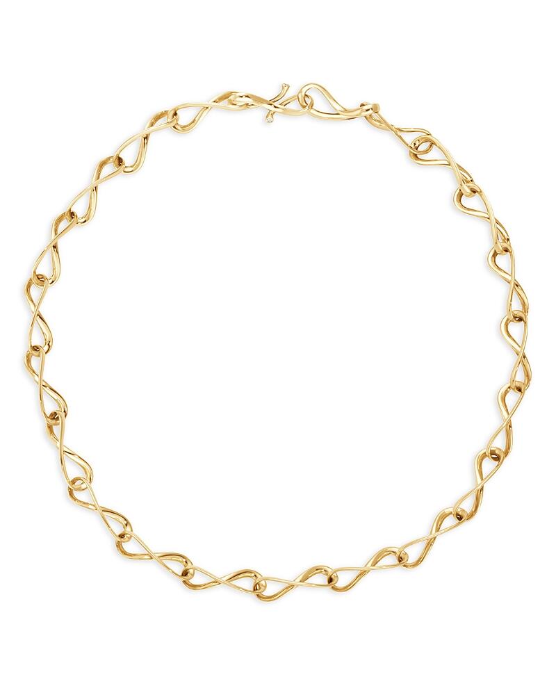 Georg Jensen 18K Yellow Gold Infinity Diamond Accented Link Collar Necklace, 17.91 Cover