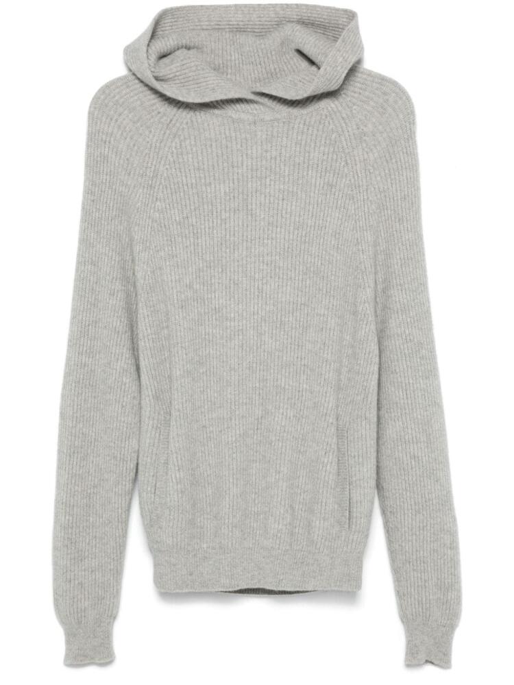 Eric Bompard ribbed hooded pullover - Grey Cover