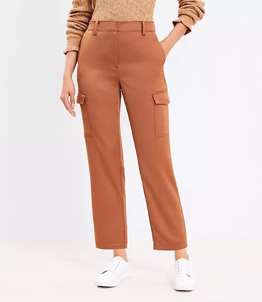 Loft Cargo Pants in Satin Cover