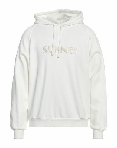 Sunnei Man Sweatshirt White Cotton Cover