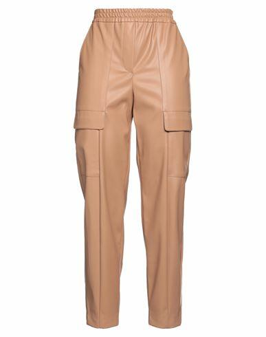 Nude Woman Pants Camel Polyurethane, Polyester Cover