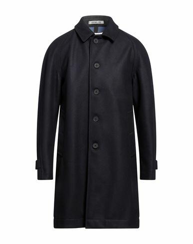 Esemplare Man Coat Midnight blue Virgin Wool, Polyester, Polyamide, Cashmere Cover