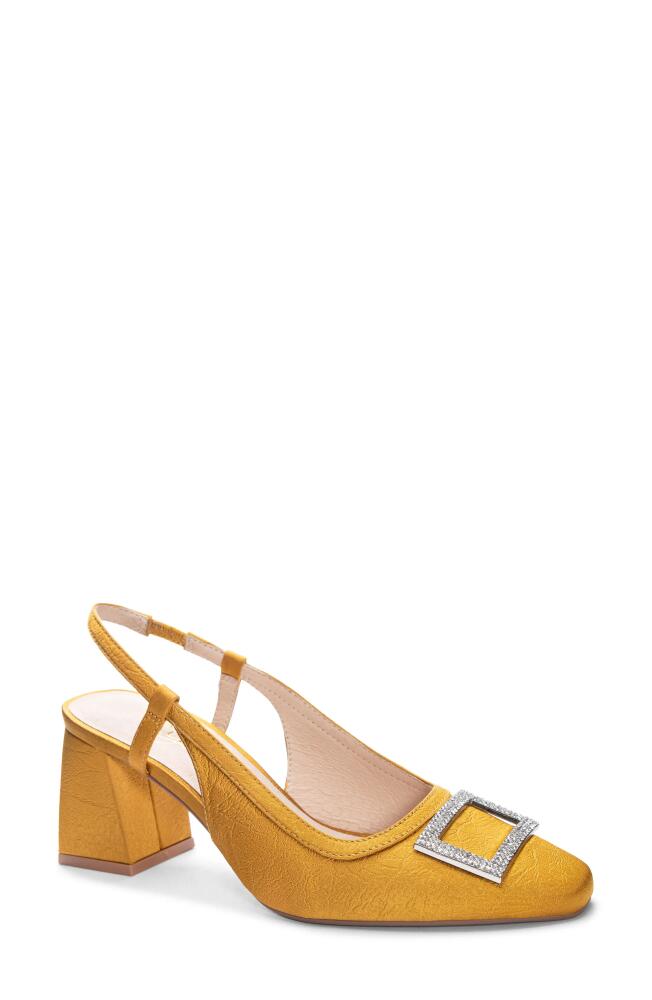 42 Gold Zilina Slingback Pump in Yellow Cover