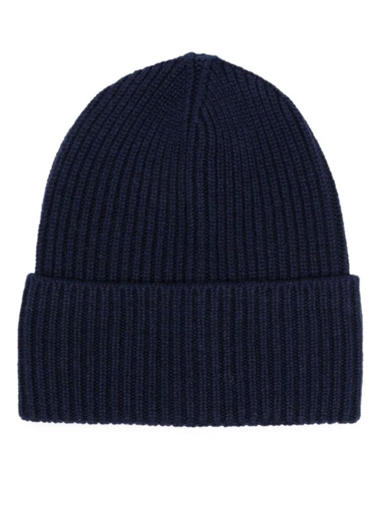 Liska ribbed-knit cashmere beanie - Blue Cover