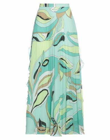 Pinko Woman Maxi skirt Light green Polyester Cover