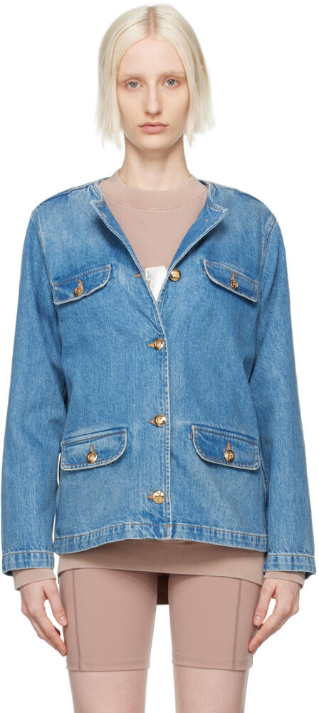 ANINE BING Blue Janet Denim Jacket Cover