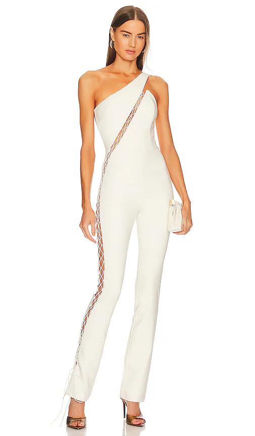 Michael Costello x REVOLVE Essex Jumpsuit in Ivory Cover