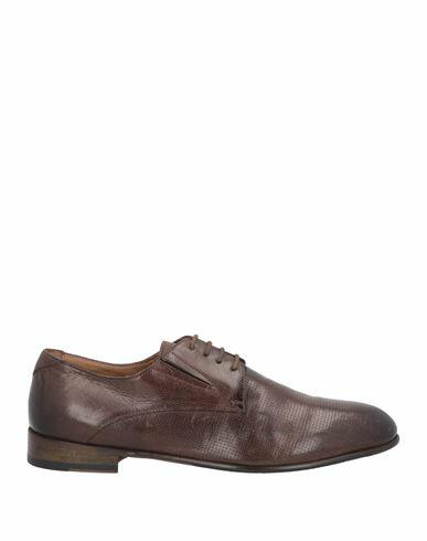 Calpierre Man Lace-up shoes Dark brown Leather Cover