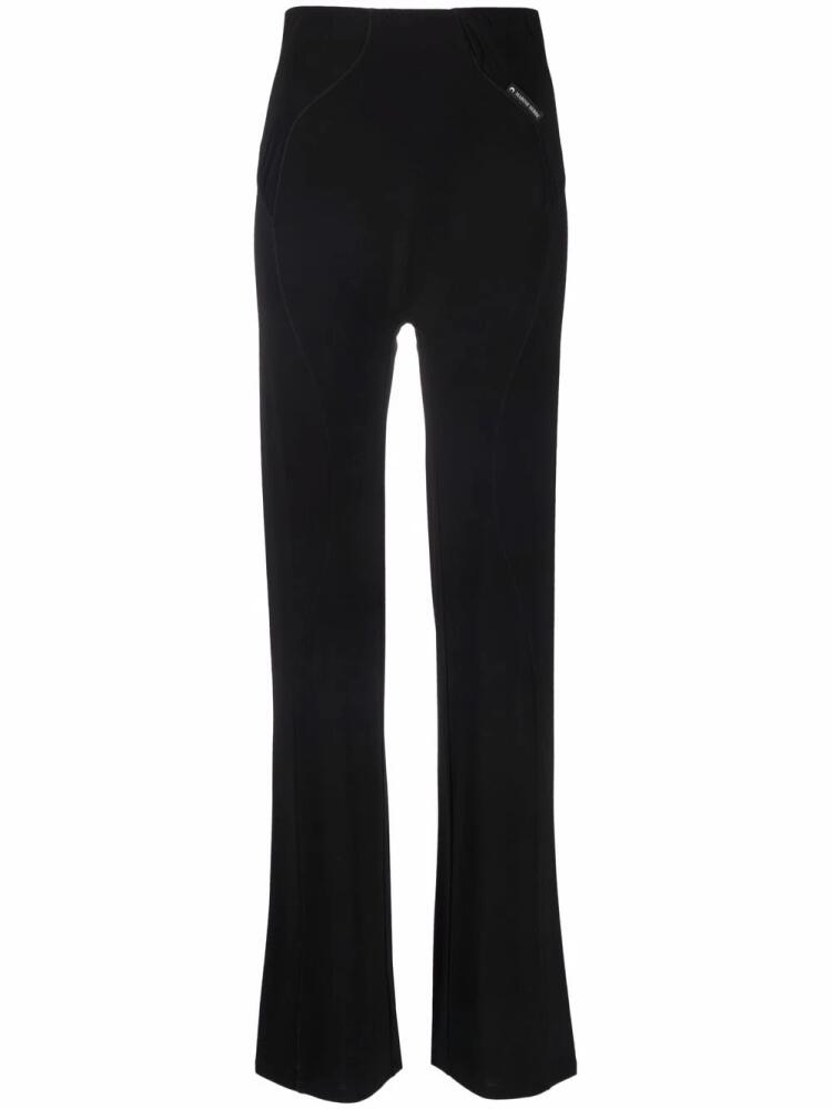 Marine Serre high-waisted graphic-detail pants - Black Cover