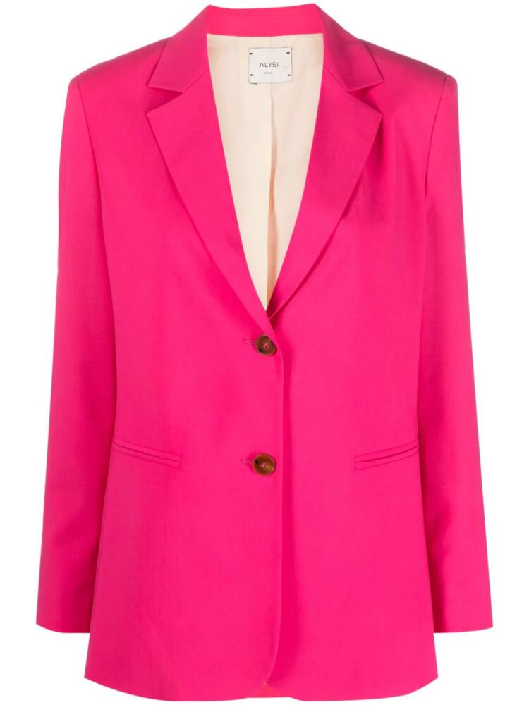 Alysi single-breasted virgin wool blazer - Pink Cover