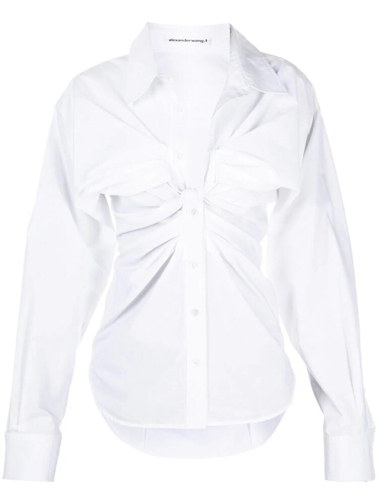 Alexander Wang TWIST FRONT SHIRT DRESS - White Cover