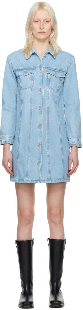 A.P.C. Blue Alpine Denim Minidress Cover