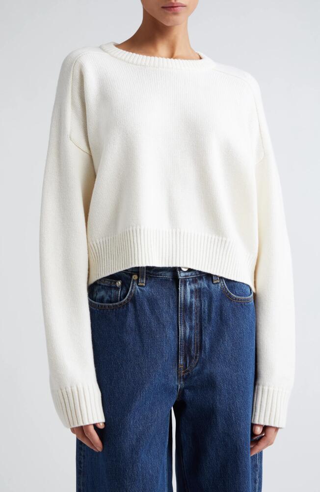 Loulou Studio Bruzzi Oversize Wool & Cashmere Sweater in Ivory Cover