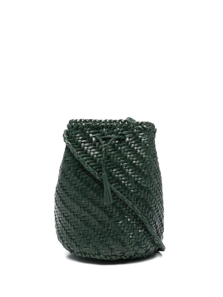 DRAGON DIFFUSION interwoven-design bucket bag - Green Cover