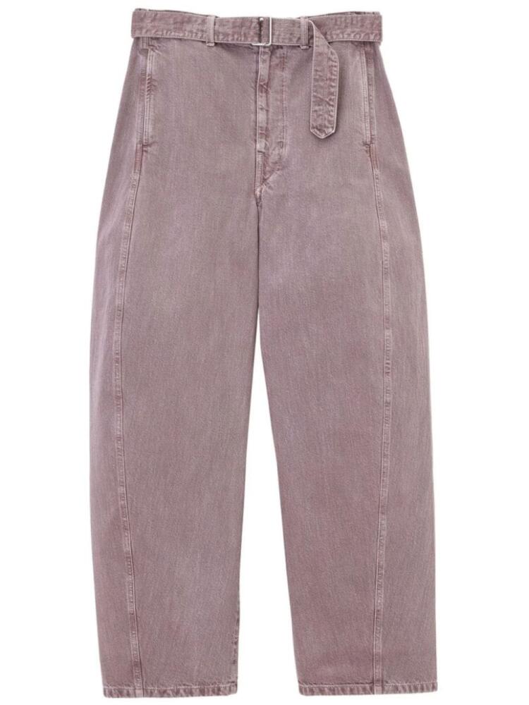 LEMAIRE curved high-waisted jeans - Purple Cover