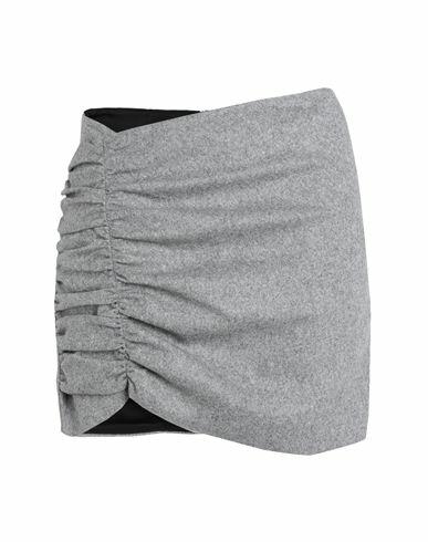 Nineminutes Woman Mini skirt Grey Wool, Polyester, Acrylic, Elastane Cover