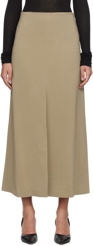 BITE Taupe Vented Maxi Skirt Cover