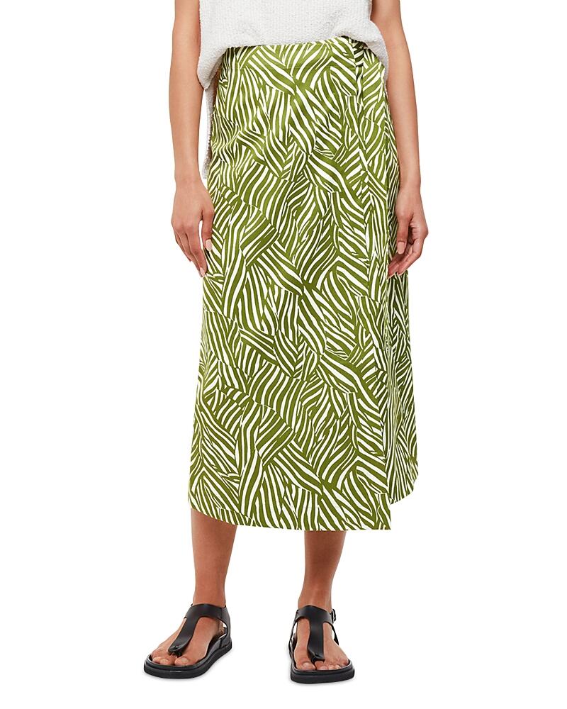 Whistles Linear Leaf Wrap Midi Skirt Cover