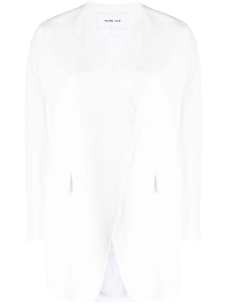 Fabiana Filippi V-neck wrap blazer - White Cover