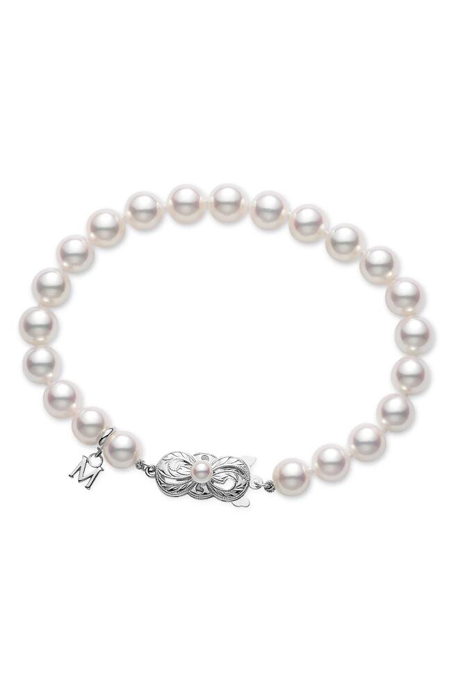 Mikimoto Essential Elements Pearl Bracelet in White Gold/Pearl Cover