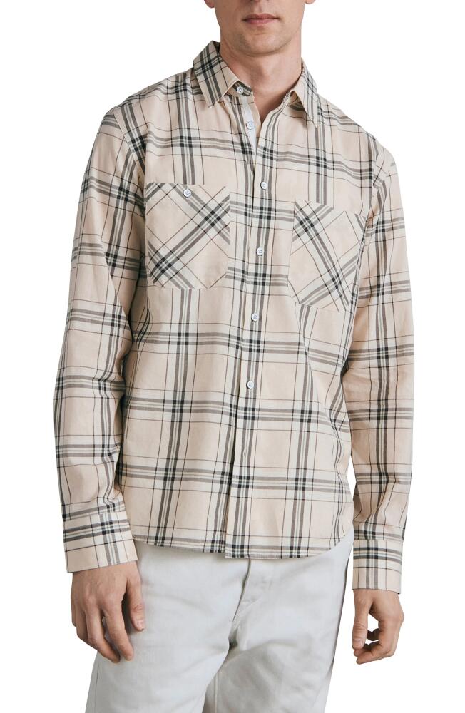 rag & bone Gus Plaid Button-Up Shirtt in Whitepld Cover