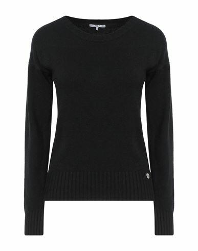 Take-two Woman Sweater Black Viscose, Modal, Nylon Cover