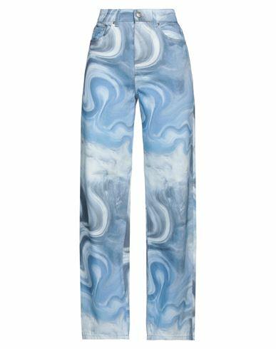 Na-kd Woman Pants Azure Cotton Cover