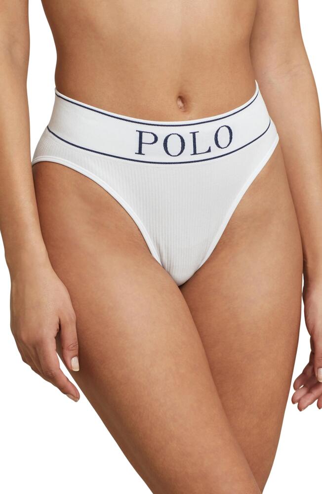 Polo Ralph Lauren High Waist Briefs in White Cloud Cover