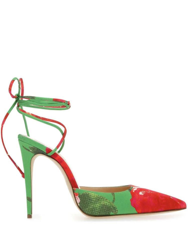 Magda Butrym 110mm floral-print pumps - Green Cover