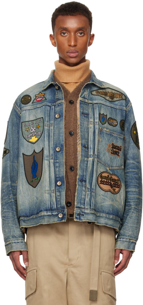 sacai Blue Gonz Edition BEYONDEXX Denim Jacket Cover