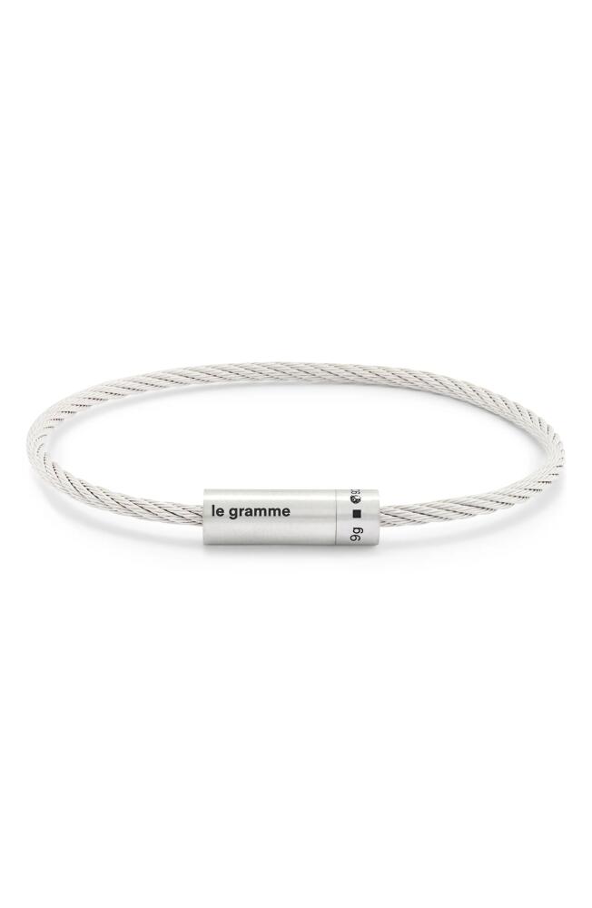 le gramme 9G Brushed Cable Bracelet in Silver Cover