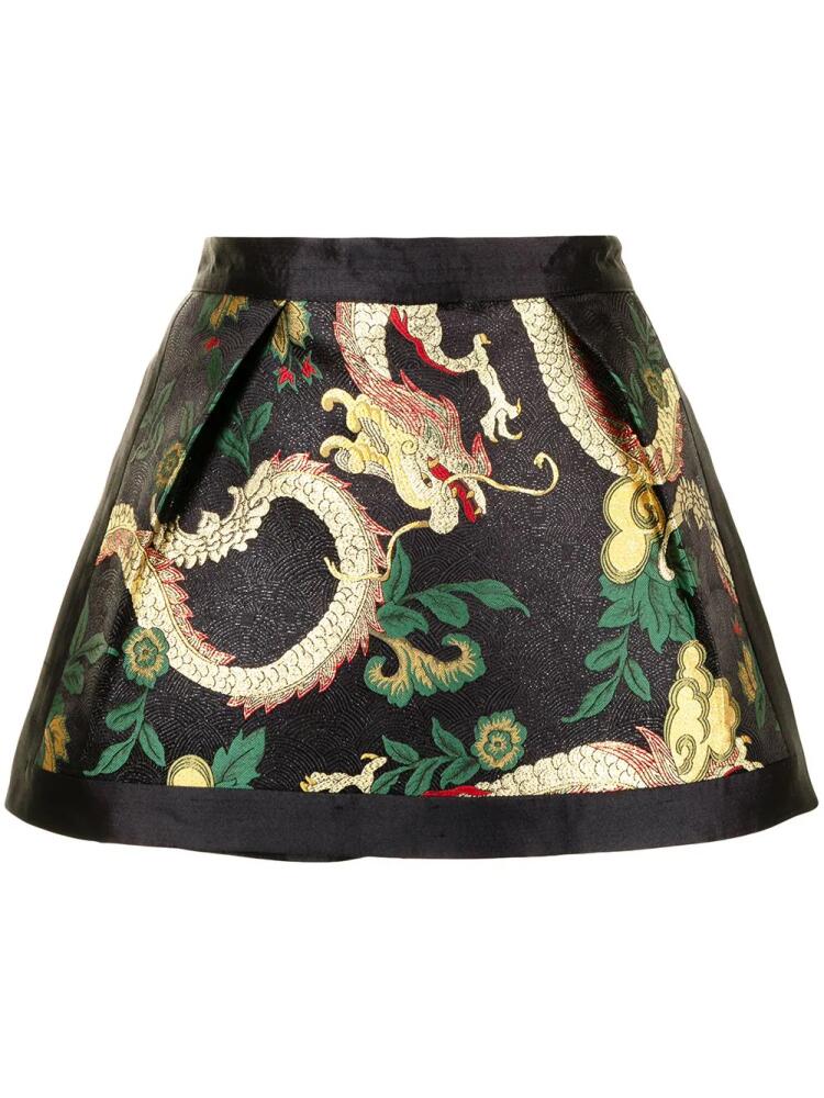 Isabel Sanchis drogon-brocade skorts - Black Cover