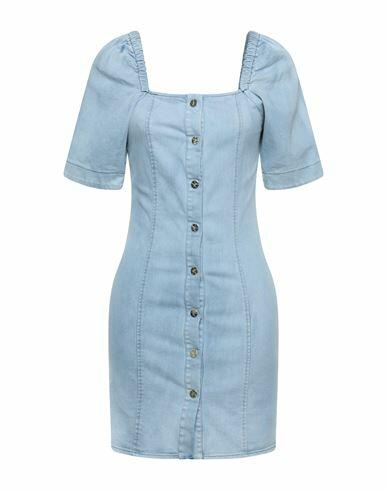 Kaos Jeans Woman Mini dress Blue Cotton, Polyester, Elastane Cover