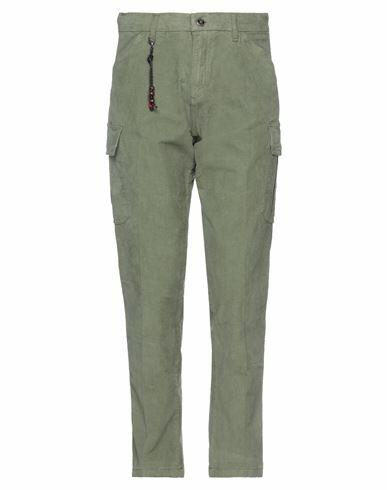 Yes Zee By Essenza Man Pants Military green Cotton, Elastane Cover