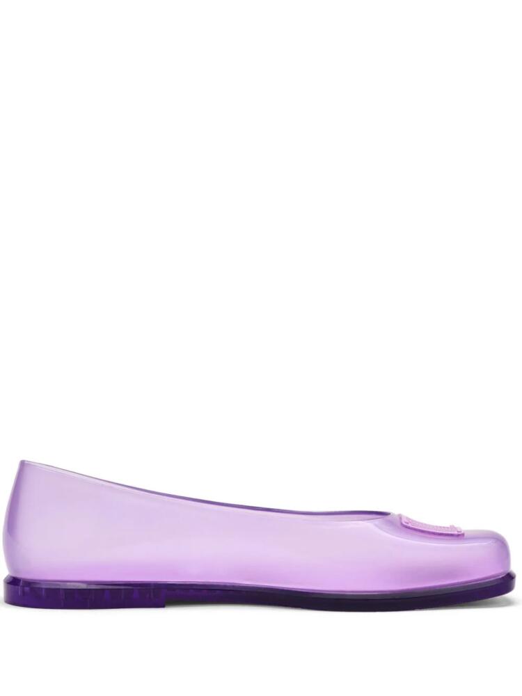 Marc Jacobs x Melissa logo-embossed ballerina shoes - Purple Cover