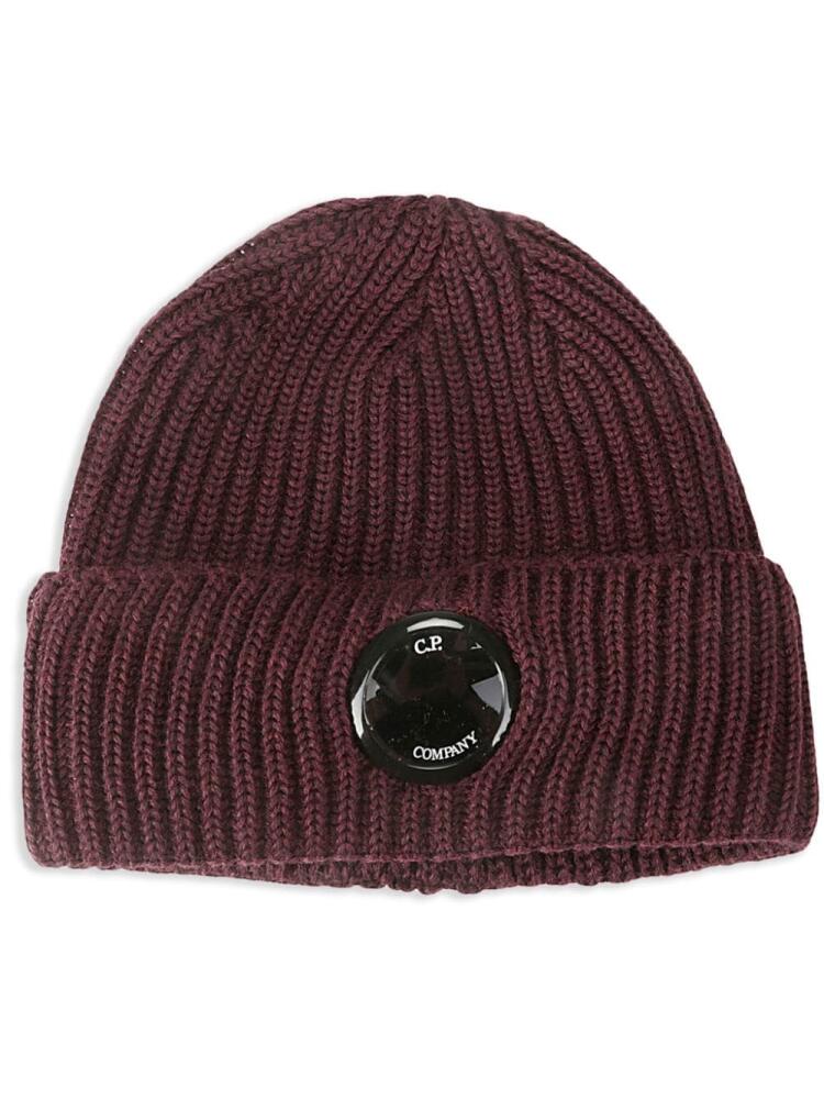 C.P. Company ribbed beanie hat - Purple Cover