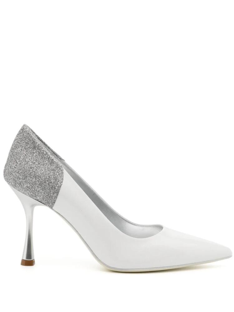 Madison.Maison Alena White/Silver High Heel Pump 65mm Cover