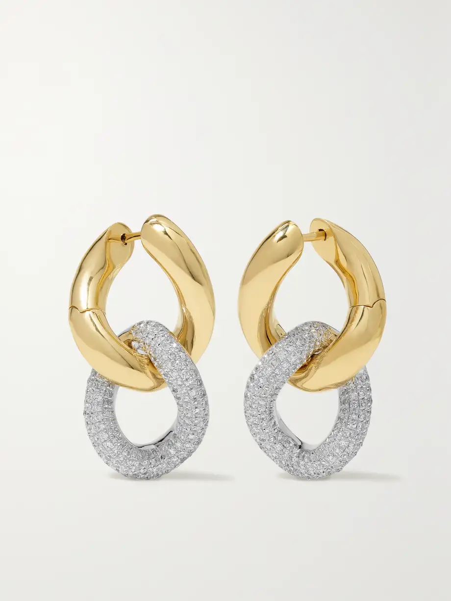 SHAY - 18-karat Yellow And White Gold Diamond Earrings - One size Cover