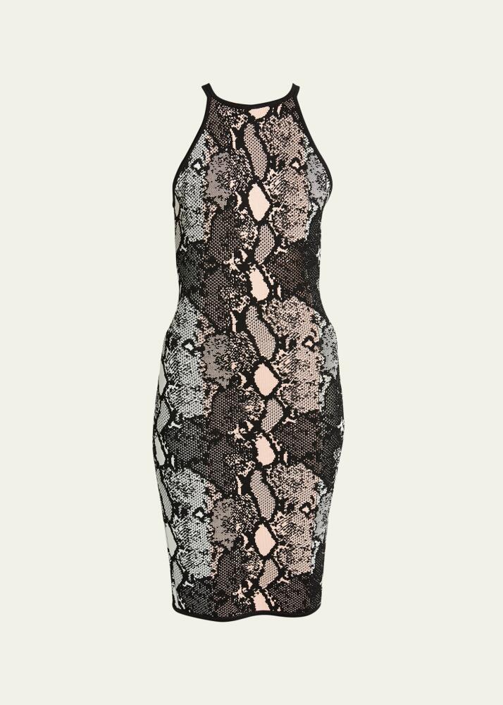 Balmain Pastel Python Body-Con Dress Cover