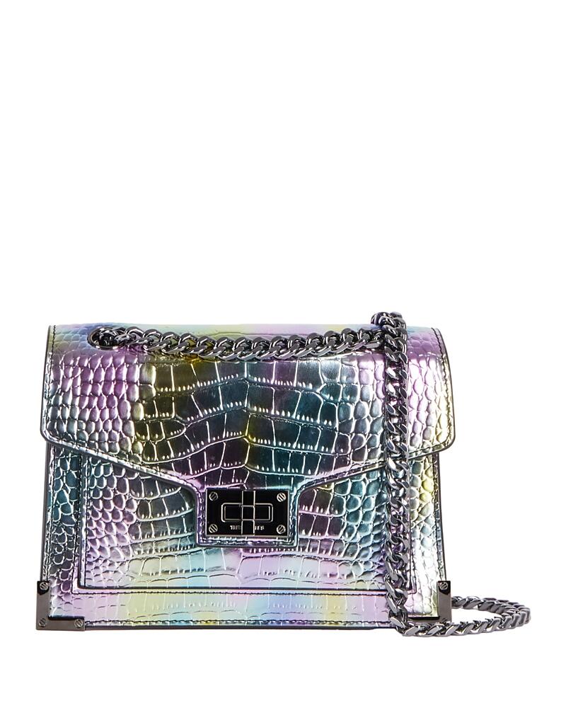 The Kooples Emily Croc Effect Iridescent Chain Bag Cover