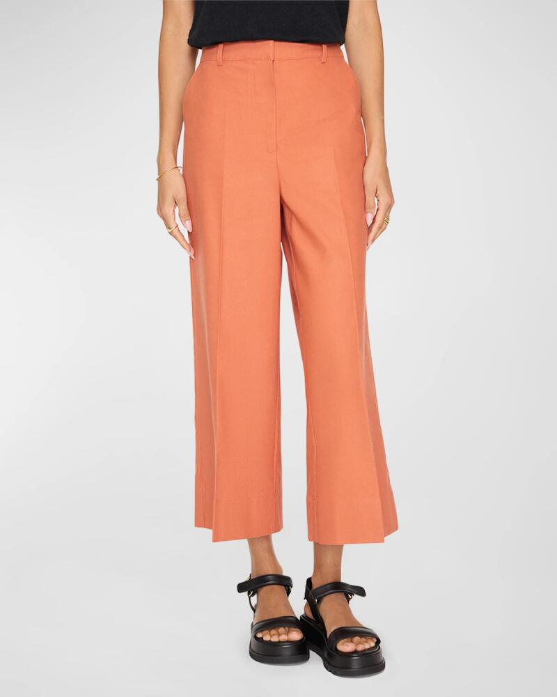 Brochu Walker Lena High-Rise Cropped Wide-Leg Pants Cover