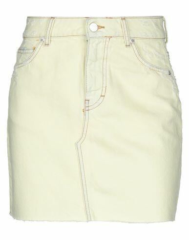 Vicolo Woman Denim skirt Yellow Cotton Cover