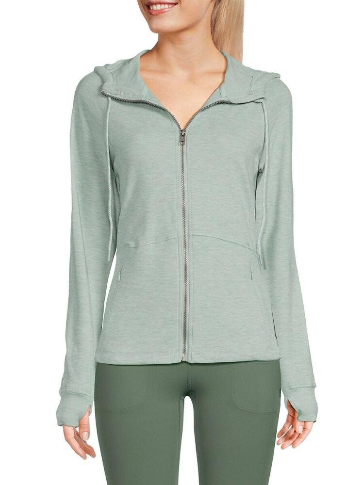 Avalanche Women's Heathered Zip Hoodie - Jade Surf Cover