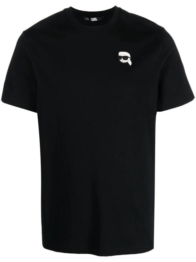 Karl Lagerfeld Ikonik Patch organic-cotton T-shirt - Black Cover