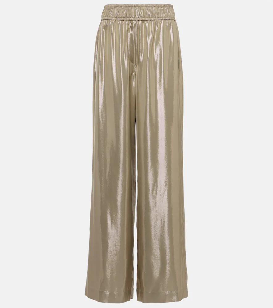 Brunello Cucinelli Metallic wide-leg pants Cover