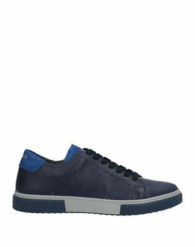 Baldinini Man Sneakers Blue Calfskin Cover