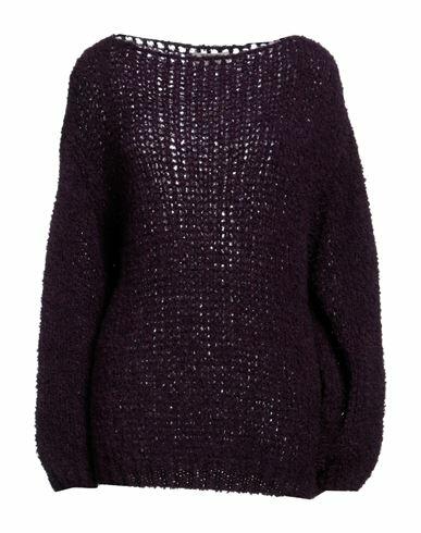 Tsd12 Woman Sweater Deep purple Acrylic, Wool, Polyamide, Mohair wool Cover